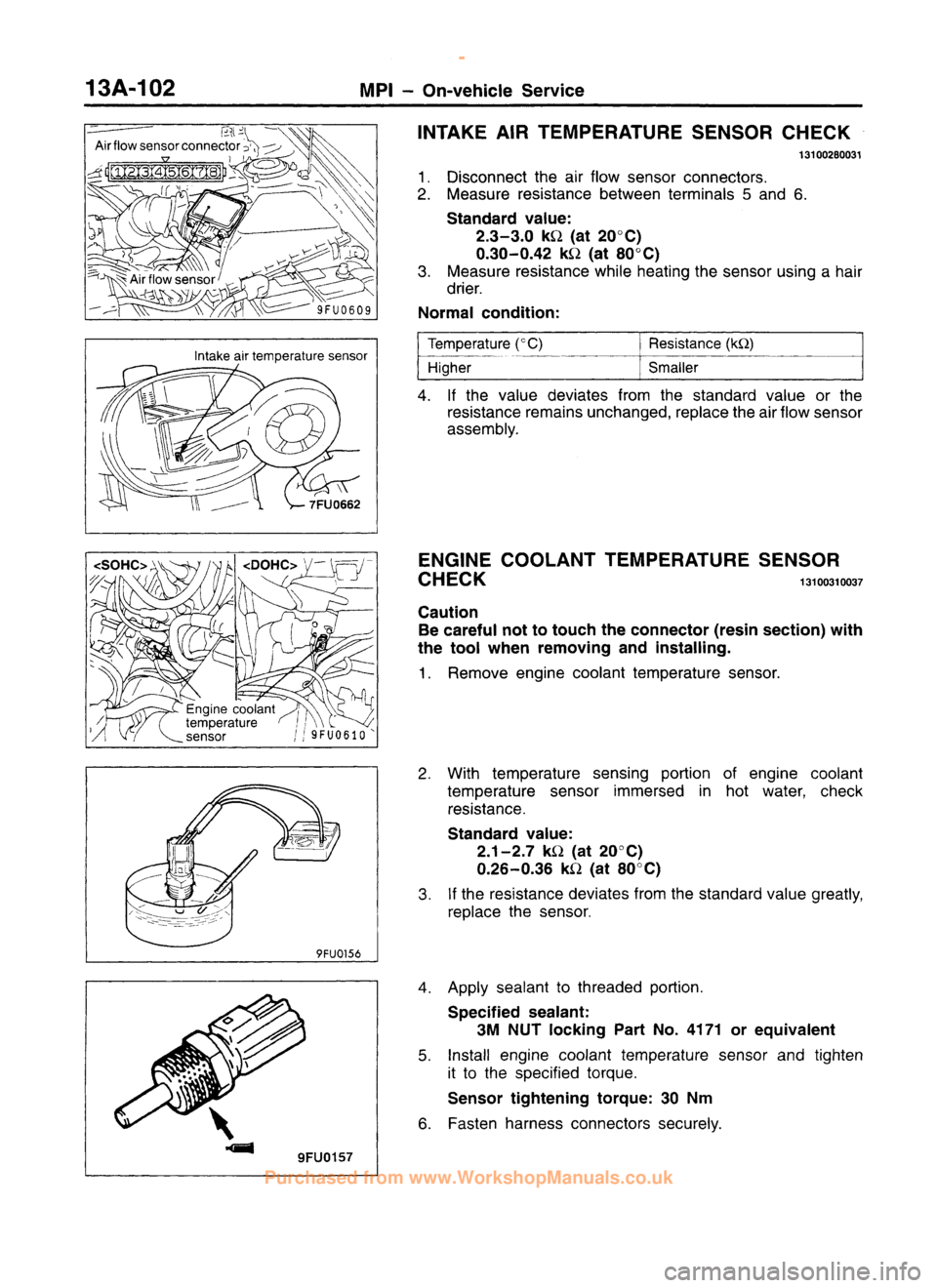 MITSUBISHI CARISMA 1995  Workshop Manual 
 
www.WorkshopManuals.co.uk

 
Purchased from www.WorkshopManuals.co.uk 