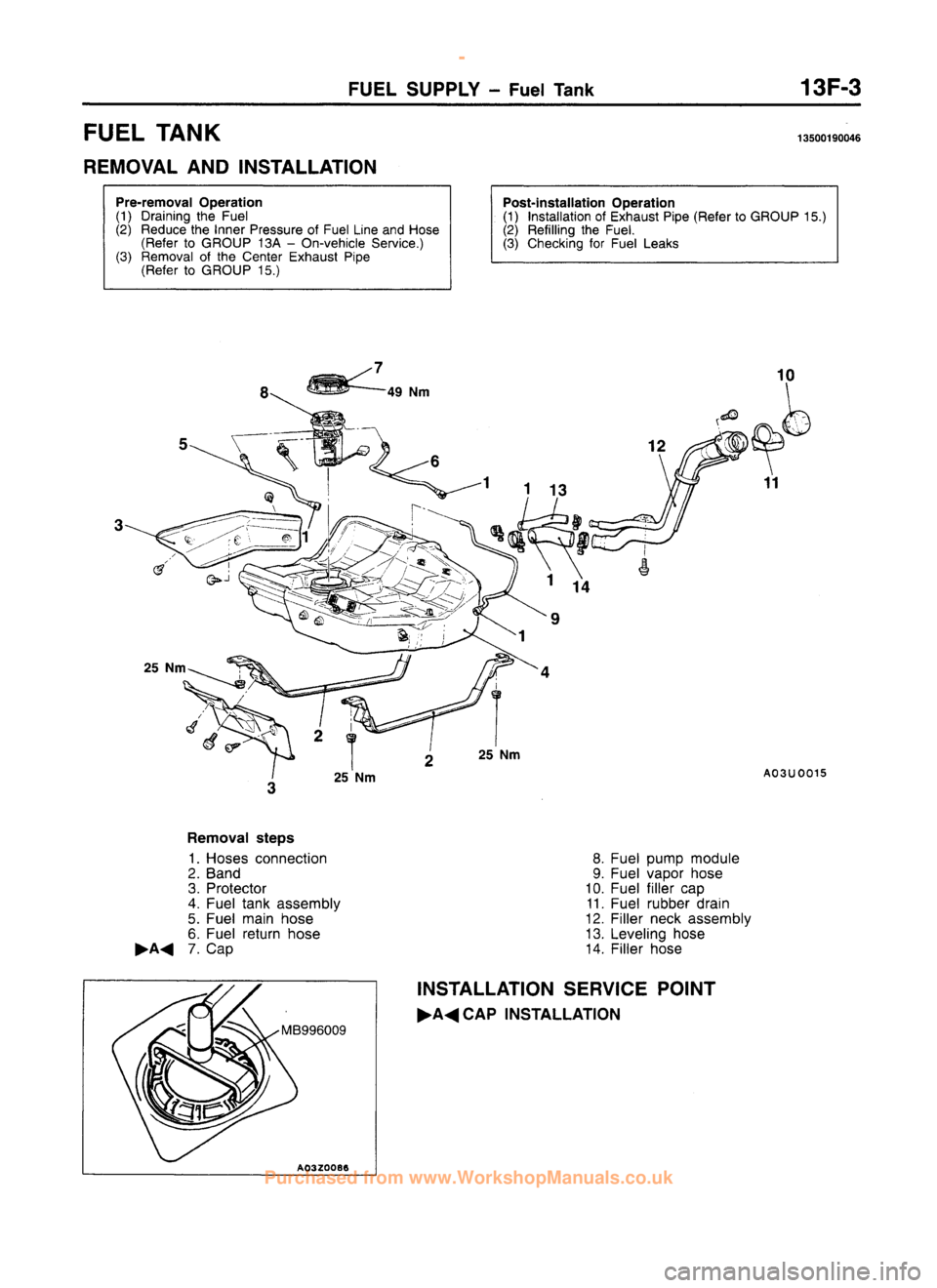 MITSUBISHI CARISMA 1995  Workshop Manual 
 
www.WorkshopManuals.co.uk

 
Purchased from www.WorkshopManuals.co.uk 
