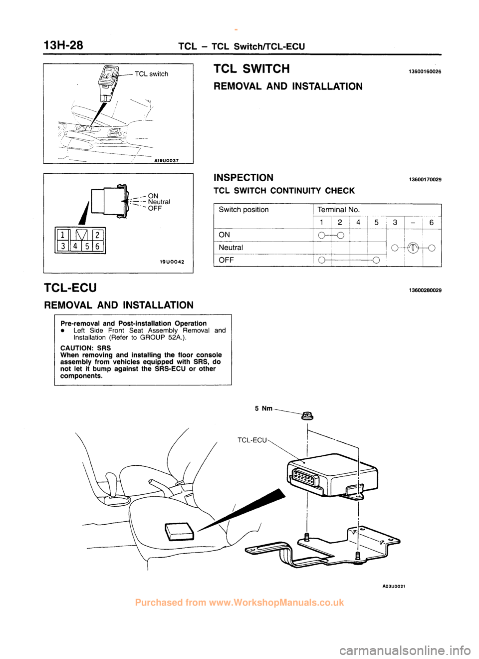 MITSUBISHI CARISMA 1995  Workshop Manual 
 
www.WorkshopManuals.co.uk

 
Purchased from www.WorkshopManuals.co.uk 