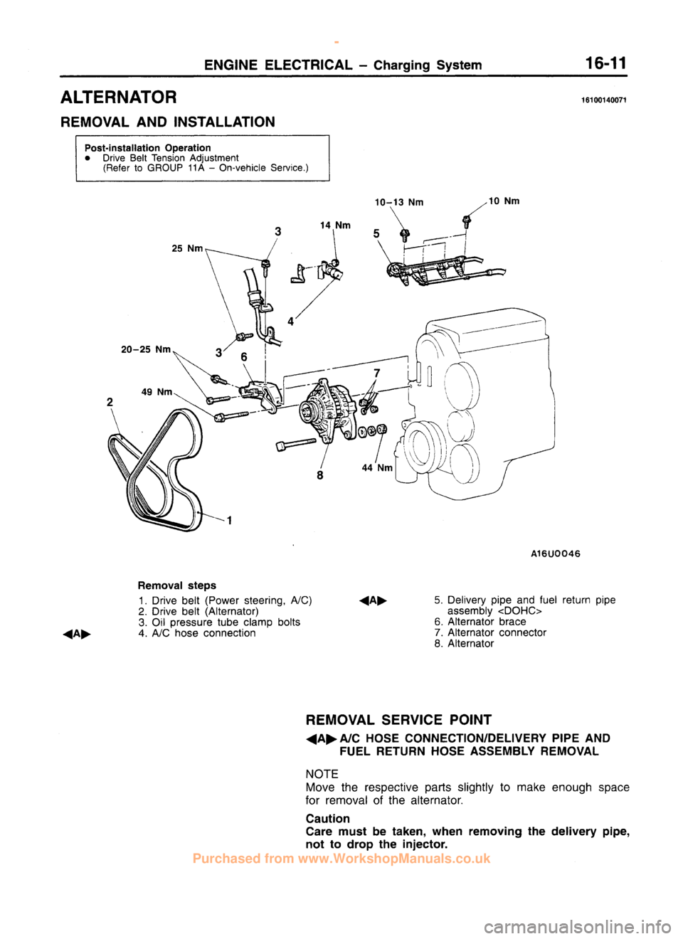 MITSUBISHI CARISMA 1995  Workshop Manual 
 
www.WorkshopManuals.co.uk

 
Purchased from www.WorkshopManuals.co.uk 