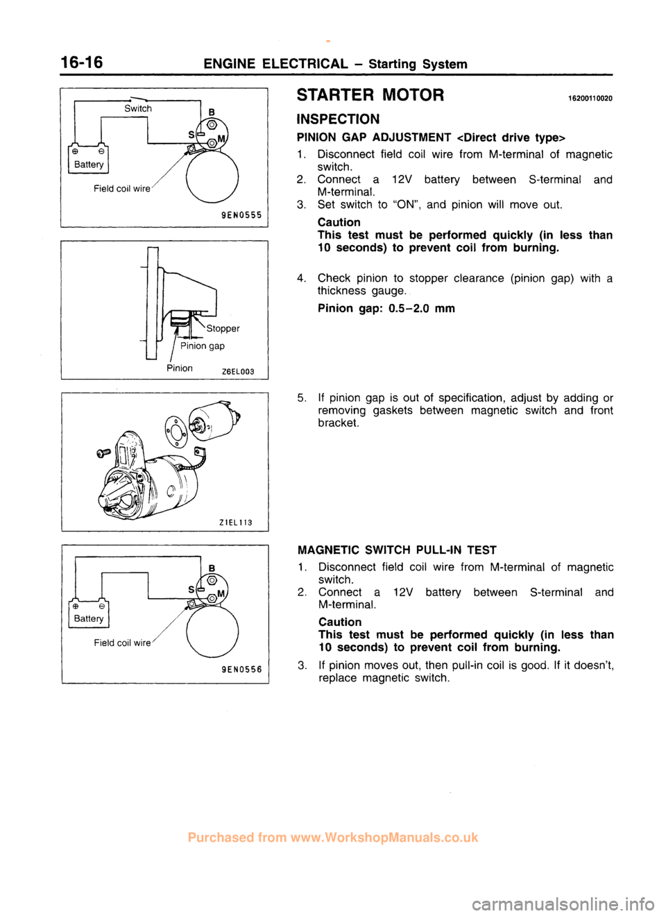 MITSUBISHI CARISMA 1995  Workshop Manual 
 
www.WorkshopManuals.co.uk

 
Purchased from www.WorkshopManuals.co.uk 