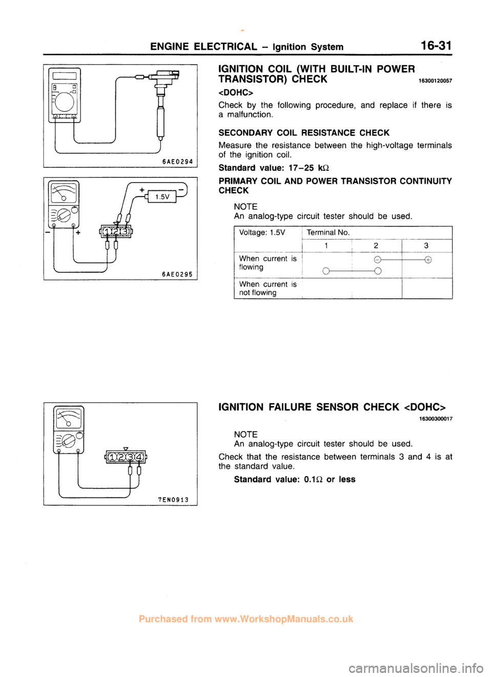 MITSUBISHI CARISMA 1995  Workshop Manual 
 
www.WorkshopManuals.co.uk

 
Purchased from www.WorkshopManuals.co.uk 