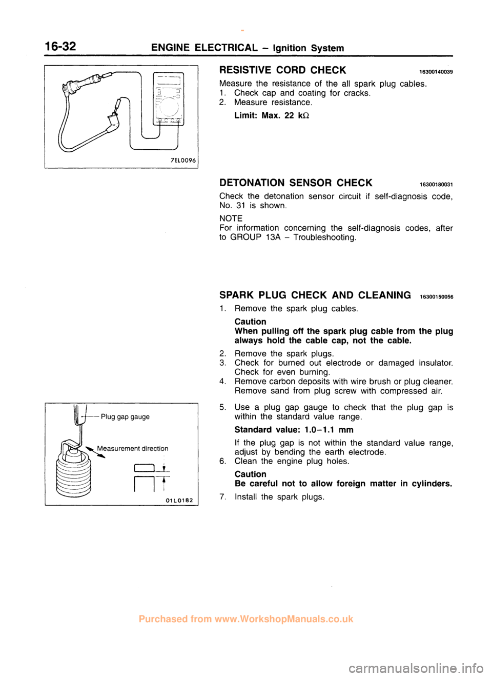 MITSUBISHI CARISMA 1995  Workshop Manual 
 
www.WorkshopManuals.co.uk

 
Purchased from www.WorkshopManuals.co.uk 