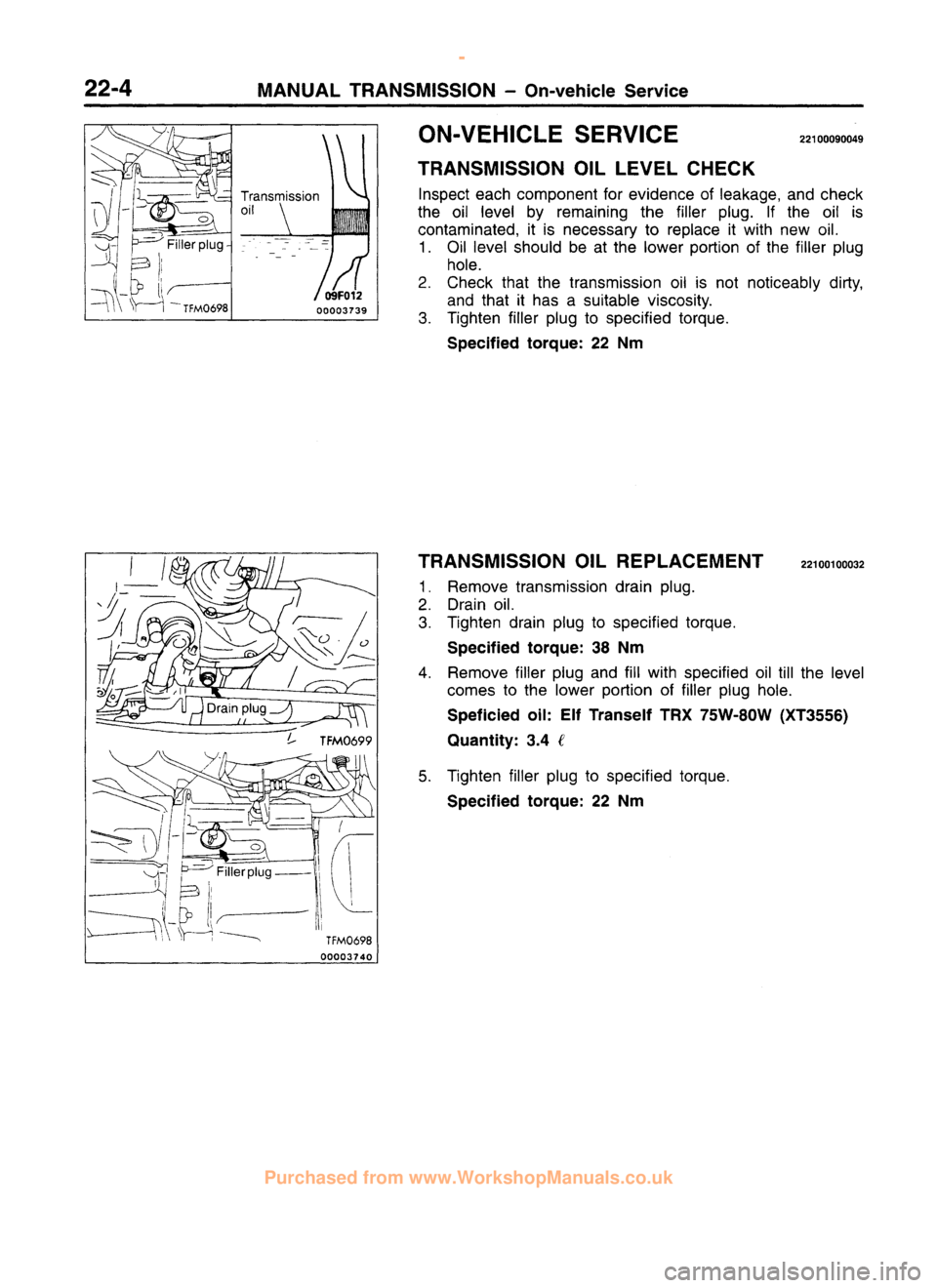 MITSUBISHI CARISMA 1995  Workshop Manual 
 
www.WorkshopManuals.co.uk

 
Purchased from www.WorkshopManuals.co.uk 