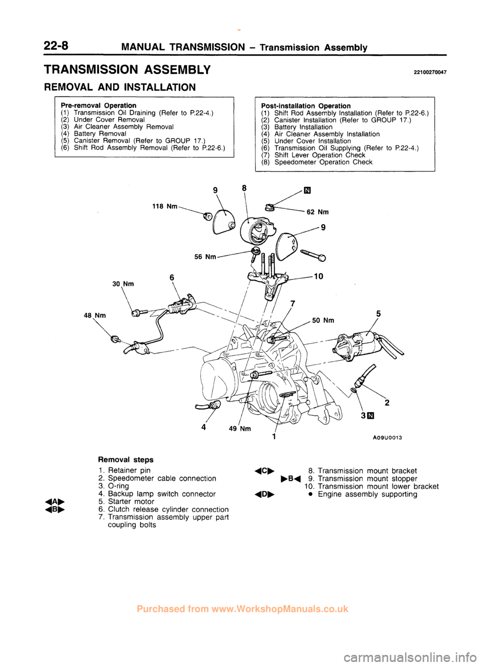 MITSUBISHI CARISMA 1995  Workshop Manual 
 
www.WorkshopManuals.co.uk

 
Purchased from www.WorkshopManuals.co.uk 