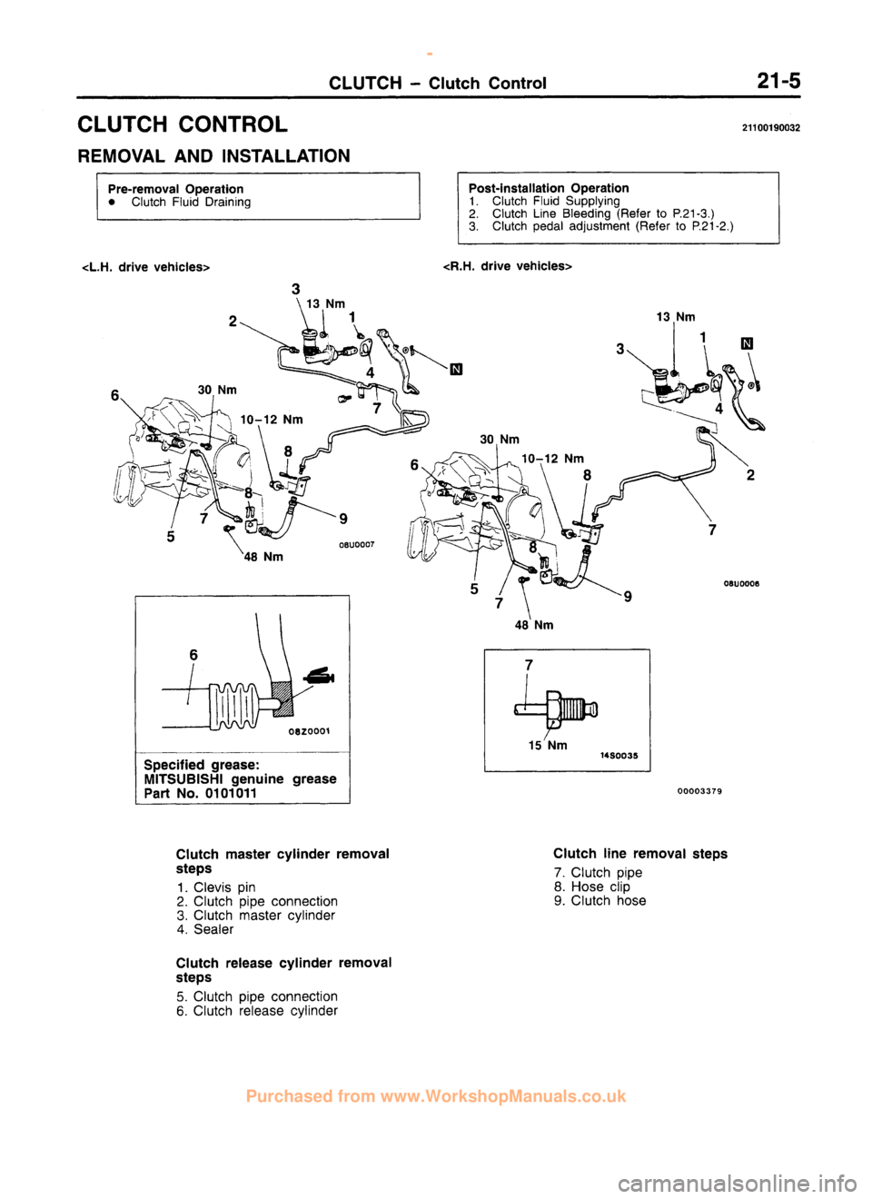 MITSUBISHI CARISMA 1995  Workshop Manual 
 
www.WorkshopManuals.co.uk

 
Purchased from www.WorkshopManuals.co.uk 
