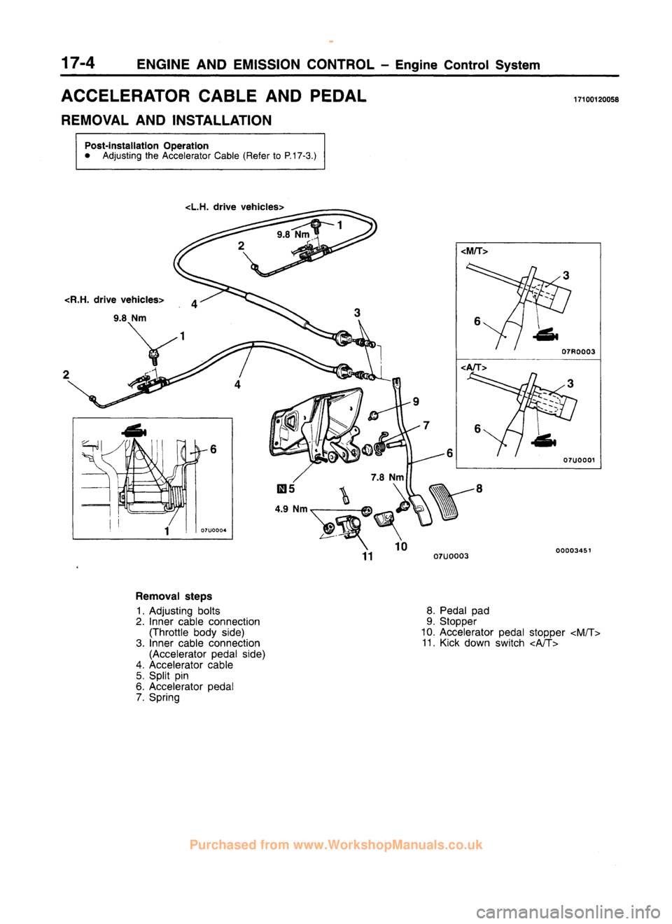 MITSUBISHI CARISMA 1995  Workshop Manual 
 
www.WorkshopManuals.co.uk

 
Purchased from www.WorkshopManuals.co.uk 