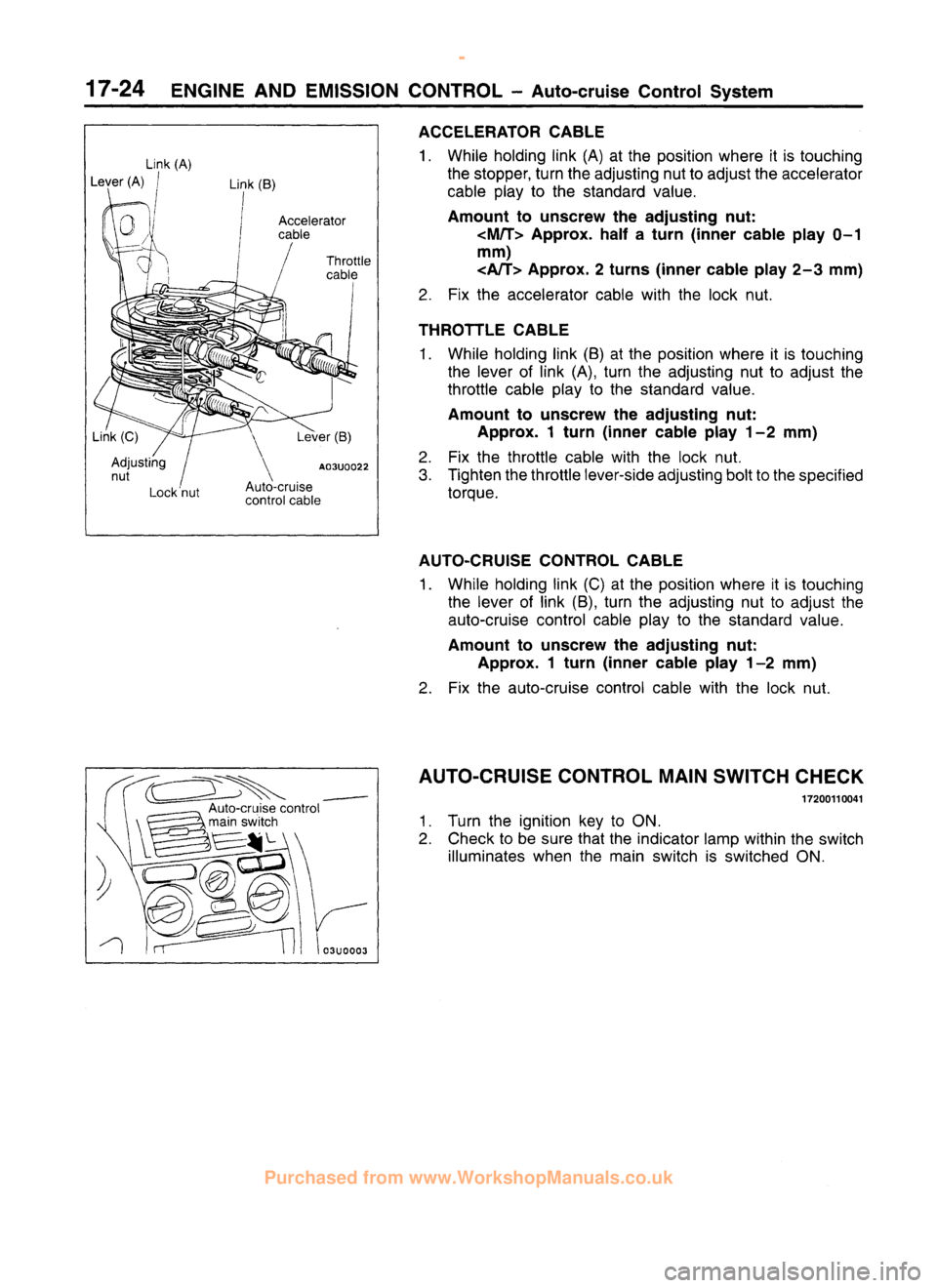 MITSUBISHI CARISMA 1995  Workshop Manual 
 
www.WorkshopManuals.co.uk

 
Purchased from www.WorkshopManuals.co.uk 
