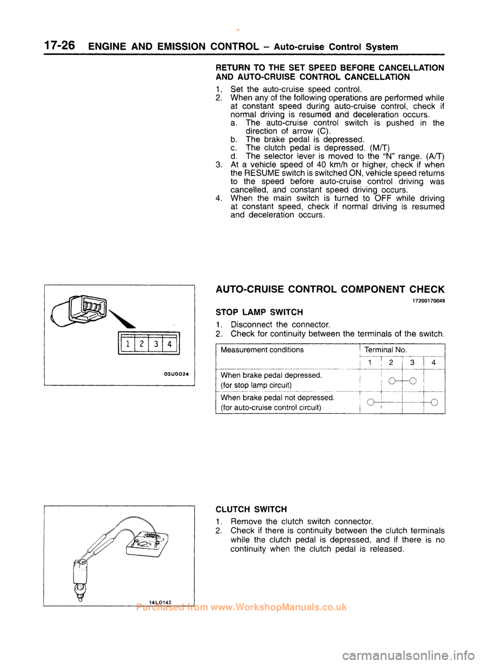 MITSUBISHI CARISMA 1995  Workshop Manual 
 
www.WorkshopManuals.co.uk

 
Purchased from www.WorkshopManuals.co.uk 