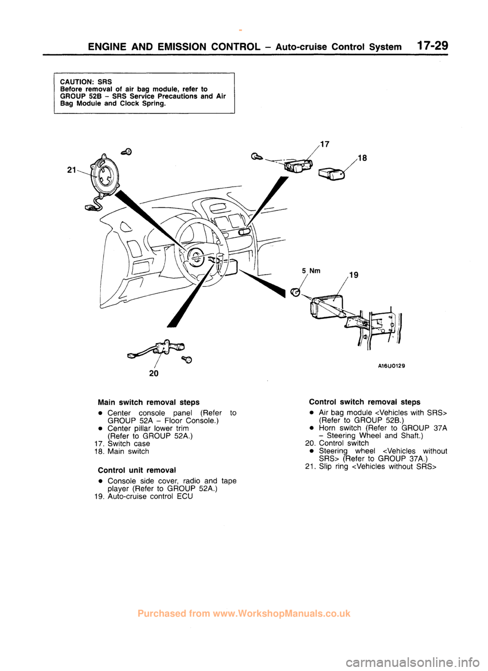 MITSUBISHI CARISMA 1995  Workshop Manual 
 
www.WorkshopManuals.co.uk

 
Purchased from www.WorkshopManuals.co.uk 