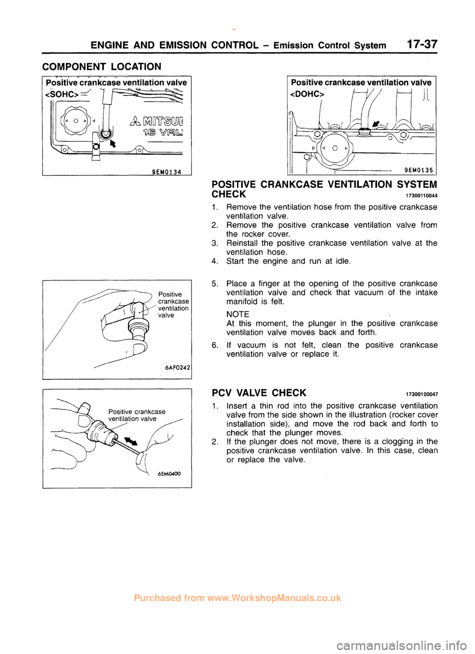 MITSUBISHI CARISMA 1995  Workshop Manual 
 
www.WorkshopManuals.co.uk

 
Purchased from www.WorkshopManuals.co.uk 