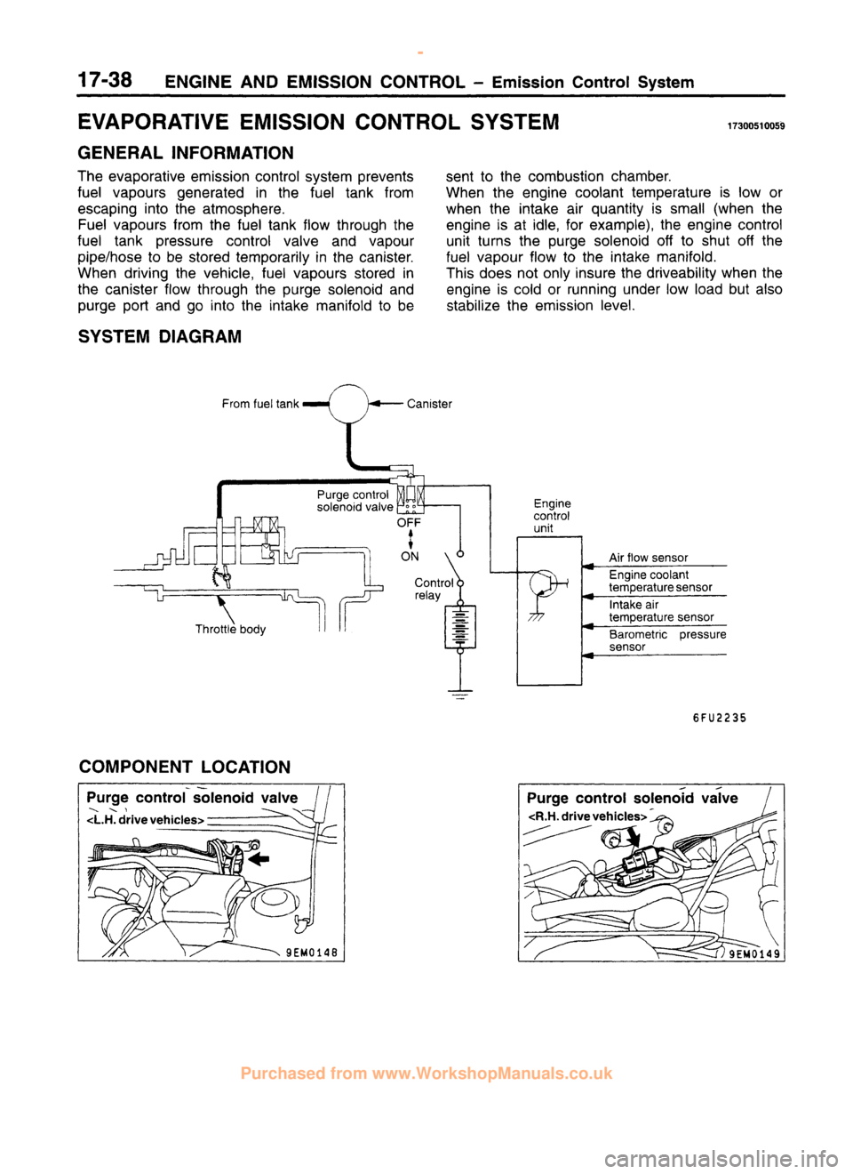 MITSUBISHI CARISMA 1995  Workshop Manual 
 
www.WorkshopManuals.co.uk

 
Purchased from www.WorkshopManuals.co.uk 