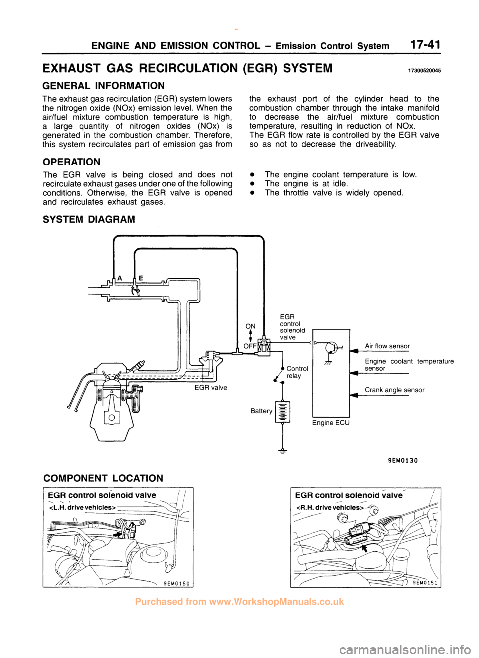 MITSUBISHI CARISMA 1995  Workshop Manual 
 
www.WorkshopManuals.co.uk

 
Purchased from www.WorkshopManuals.co.uk 