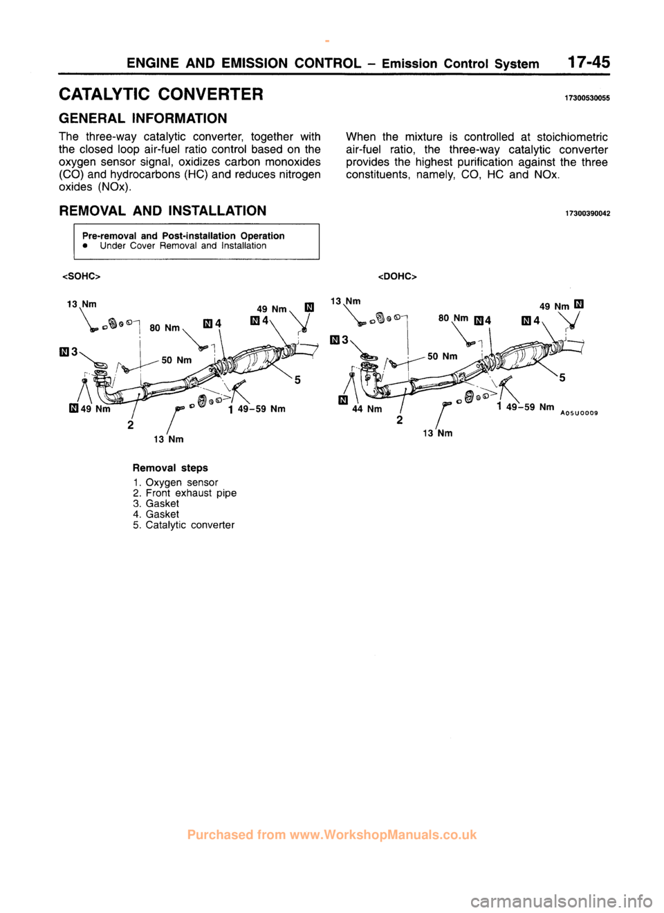 MITSUBISHI CARISMA 1995  Workshop Manual 
 
www.WorkshopManuals.co.uk

 
Purchased from www.WorkshopManuals.co.uk 