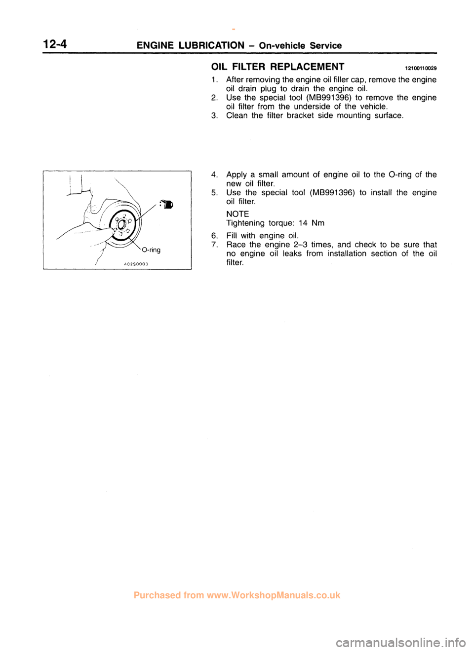 MITSUBISHI CARISMA 1995  Workshop Manual 
 
www.WorkshopManuals.co.uk

 
Purchased from www.WorkshopManuals.co.uk 