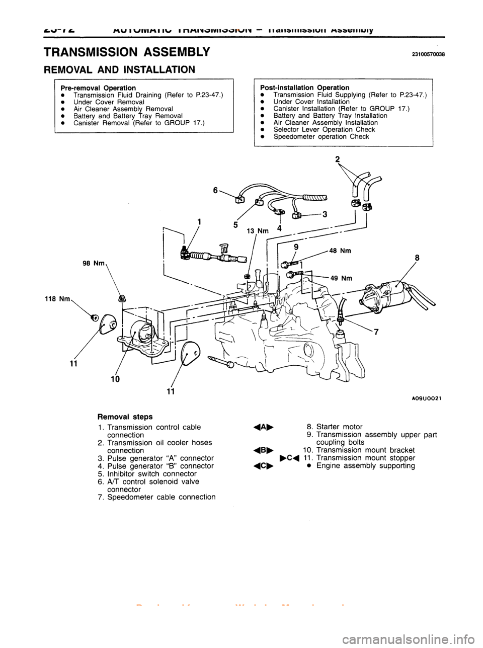 MITSUBISHI CARISMA 1995  Workshop Manual 
 
www.WorkshopManuals.co.uk

 
Purchased from www.WorkshopManuals.co.uk 