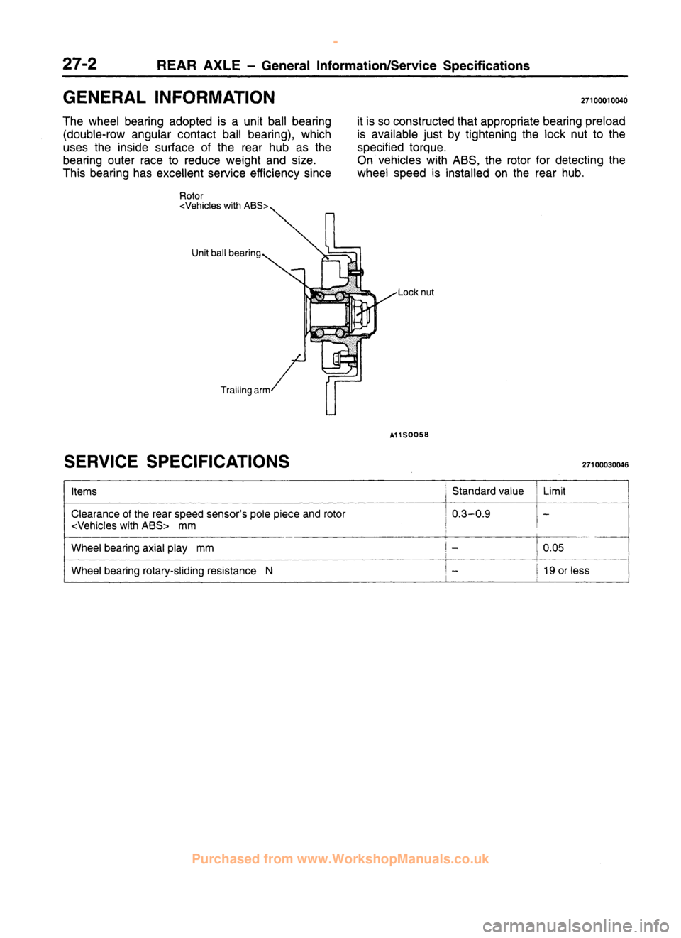 MITSUBISHI CARISMA 1995  Workshop Manual 
 
www.WorkshopManuals.co.uk

 
Purchased from www.WorkshopManuals.co.uk 