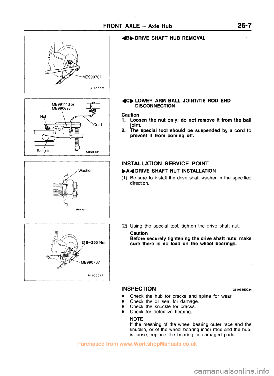 MITSUBISHI CARISMA 1995  Workshop Manual 
 
www.WorkshopManuals.co.uk

 
Purchased from www.WorkshopManuals.co.uk 