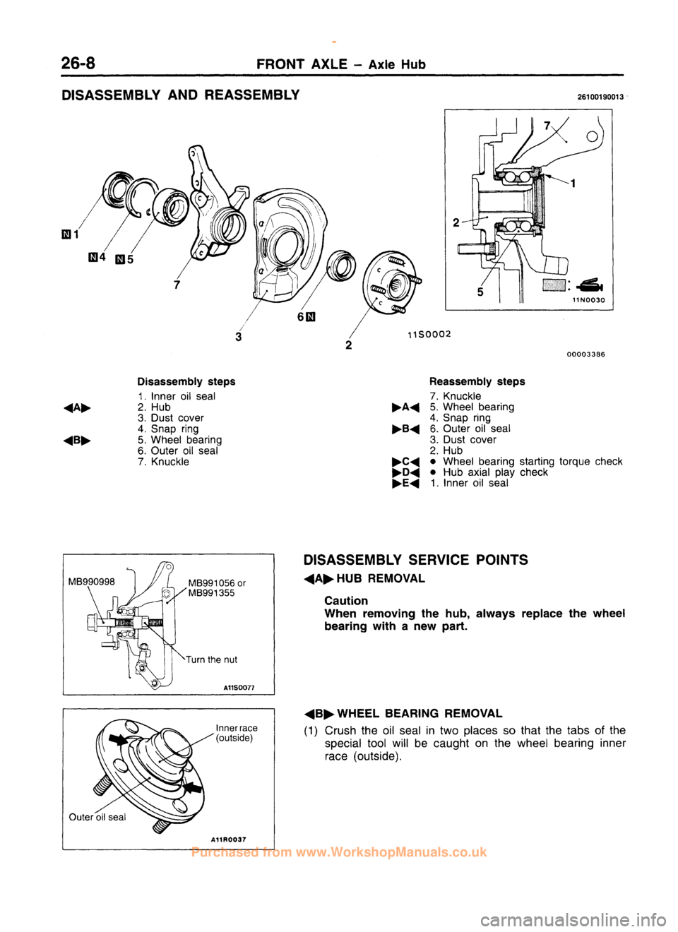 MITSUBISHI CARISMA 1995  Workshop Manual 
 
www.WorkshopManuals.co.uk

 
Purchased from www.WorkshopManuals.co.uk 