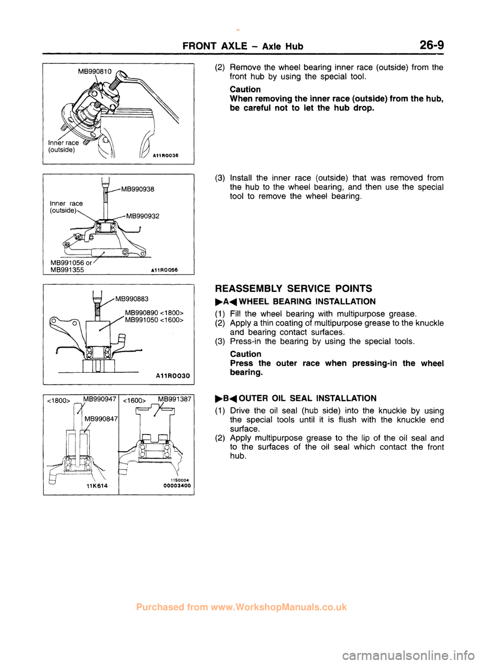MITSUBISHI CARISMA 1995  Workshop Manual 
 
www.WorkshopManuals.co.uk

 
Purchased from www.WorkshopManuals.co.uk 