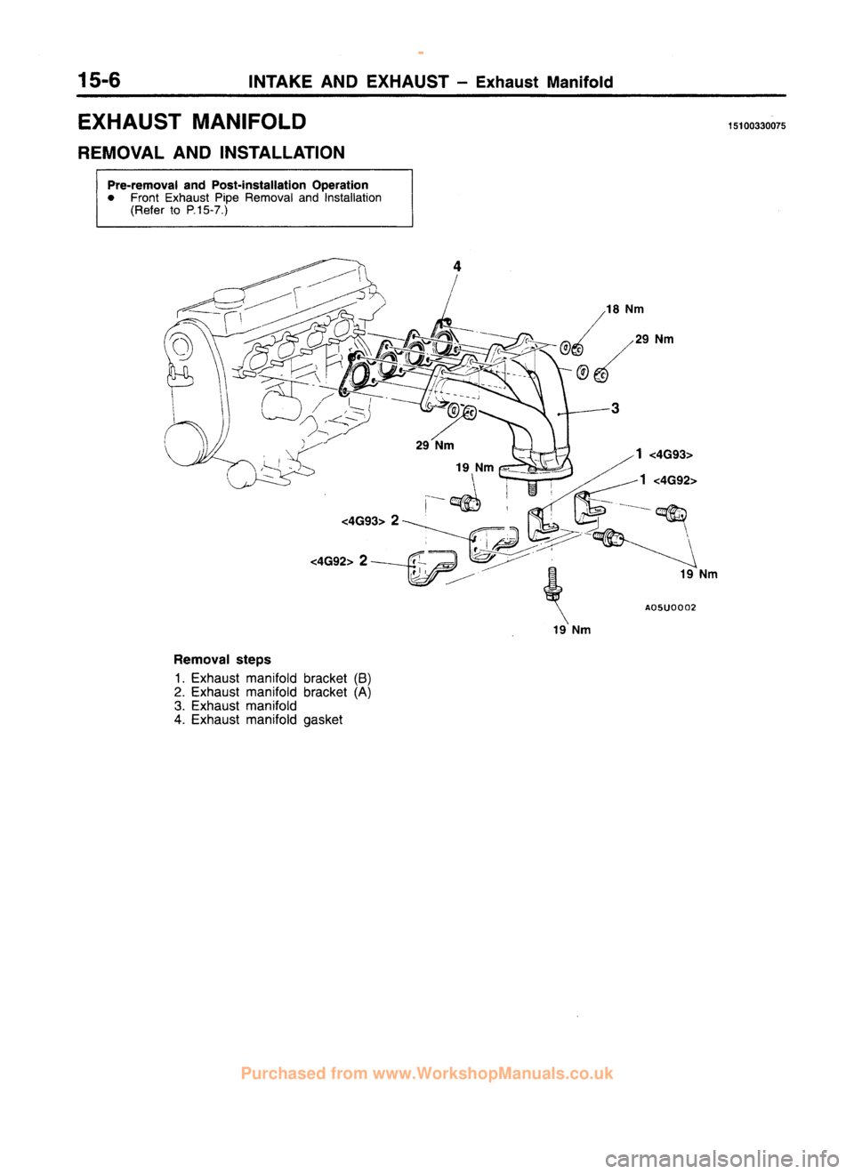 MITSUBISHI CARISMA 1995  Workshop Manual 
 
www.WorkshopManuals.co.uk

 
Purchased from www.WorkshopManuals.co.uk 