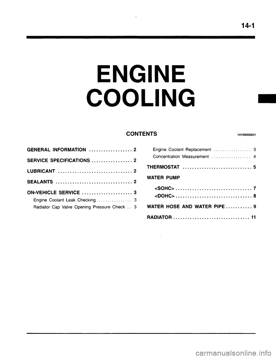 MITSUBISHI CARISMA 1995  Workshop Manual 
 
www.WorkshopManuals.co.uk

 
Purchased from www.WorkshopManuals.co.uk 