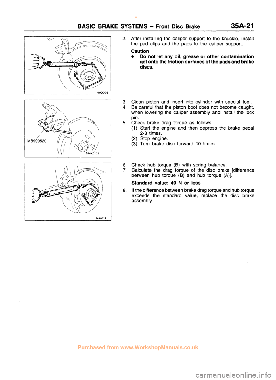 MITSUBISHI CARISMA 1995  Workshop Manual 
 
www.WorkshopManuals.co.uk

 
Purchased from www.WorkshopManuals.co.uk 