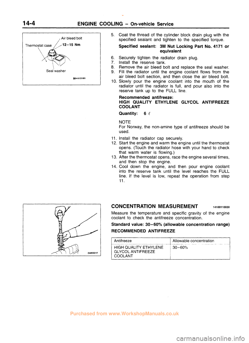 MITSUBISHI CARISMA 1995  Workshop Manual 
 
www.WorkshopManuals.co.uk

 
Purchased from www.WorkshopManuals.co.uk 