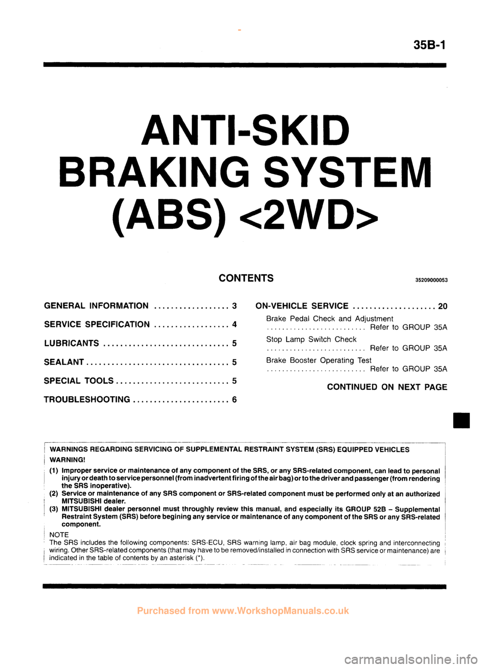 MITSUBISHI CARISMA 1995  Workshop Manual 
 
www.WorkshopManuals.co.uk

 
Purchased from www.WorkshopManuals.co.uk 