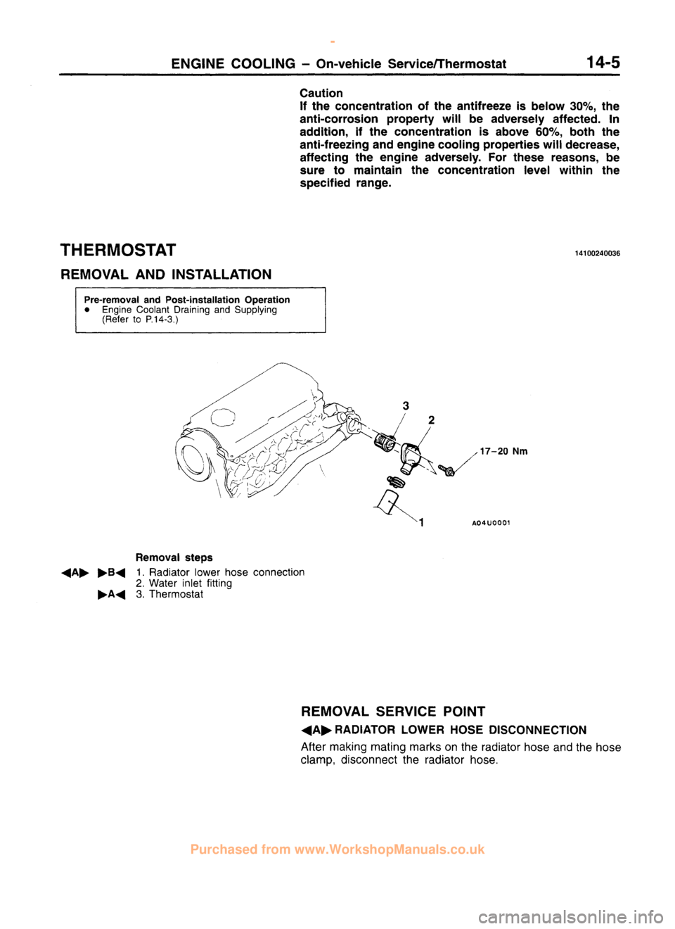 MITSUBISHI CARISMA 1995  Workshop Manual 
 
www.WorkshopManuals.co.uk

 
Purchased from www.WorkshopManuals.co.uk 