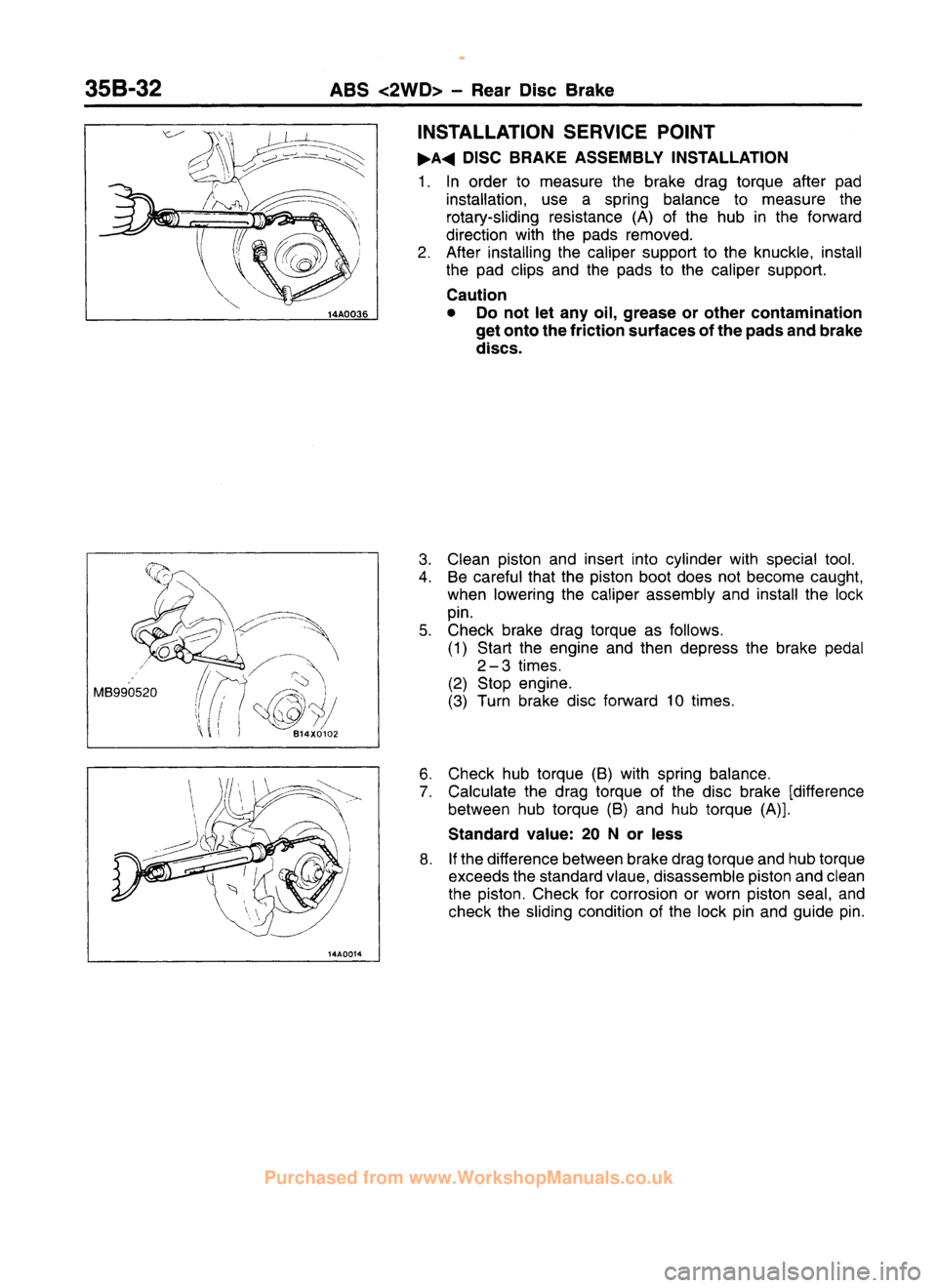 MITSUBISHI CARISMA 1995  Workshop Manual 
 
www.WorkshopManuals.co.uk

 
Purchased from www.WorkshopManuals.co.uk 