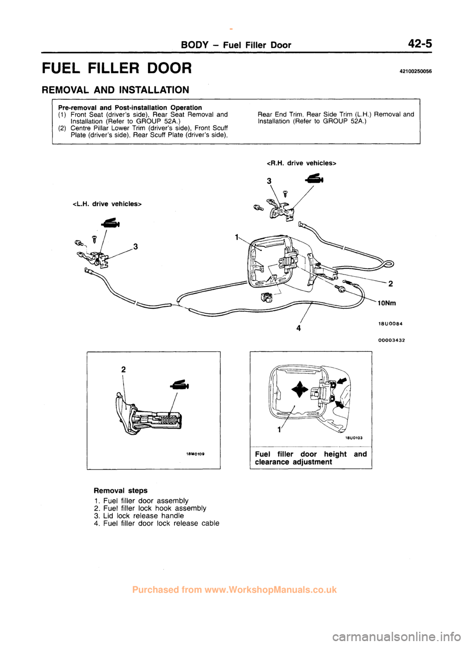 MITSUBISHI CARISMA 1995  Workshop Manual 
 
www.WorkshopManuals.co.uk

 
Purchased from www.WorkshopManuals.co.uk 