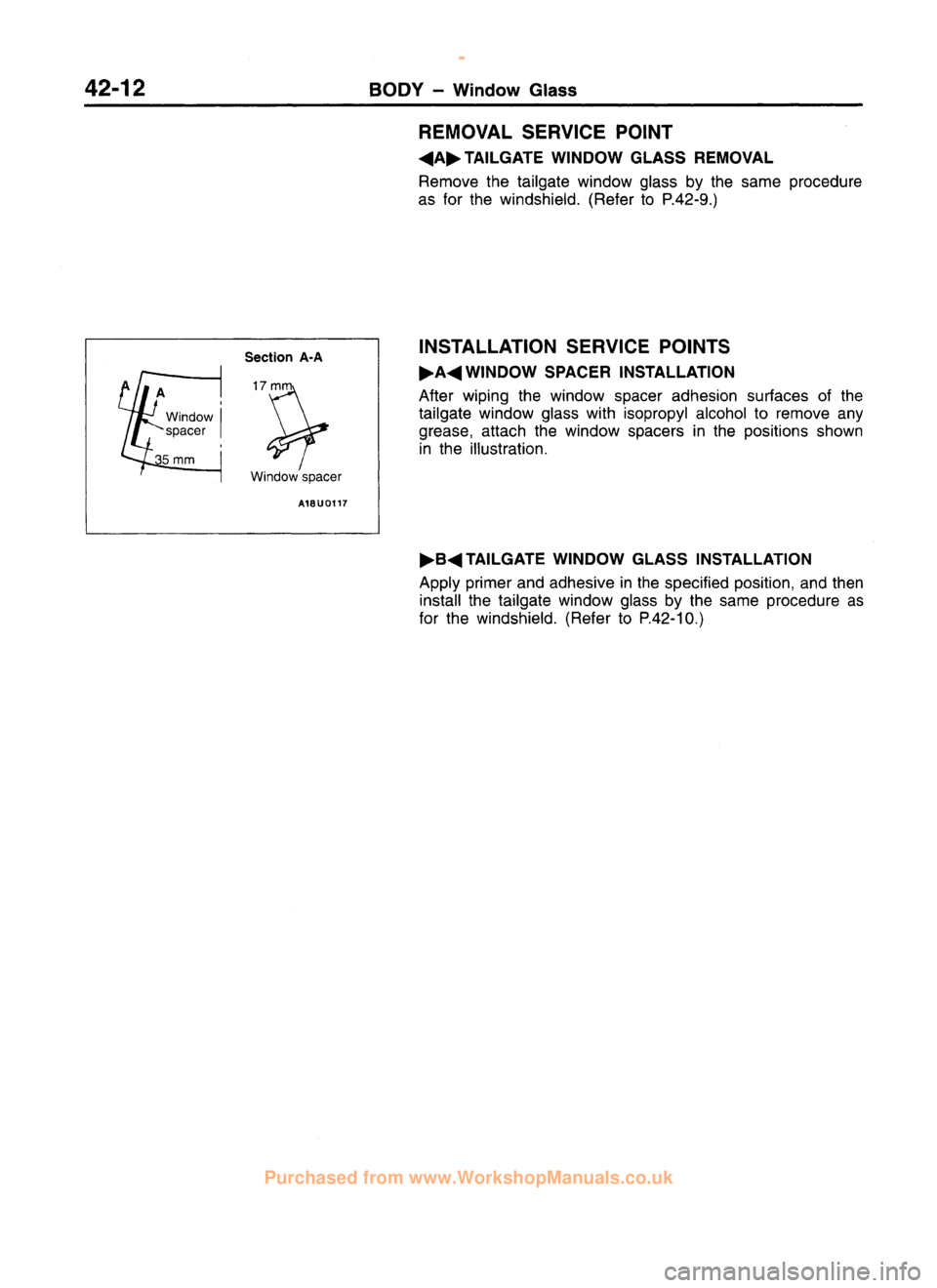 MITSUBISHI CARISMA 1995  Workshop Manual 
 
www.WorkshopManuals.co.uk

 
Purchased from www.WorkshopManuals.co.uk 