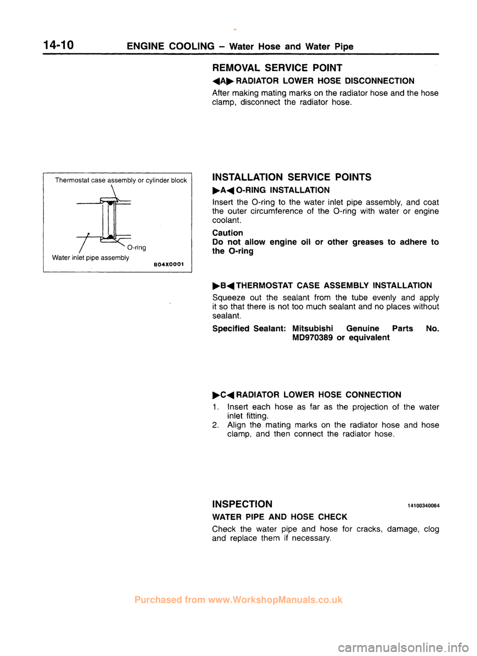 MITSUBISHI CARISMA 1995  Workshop Manual 
 
www.WorkshopManuals.co.uk

 
Purchased from www.WorkshopManuals.co.uk 