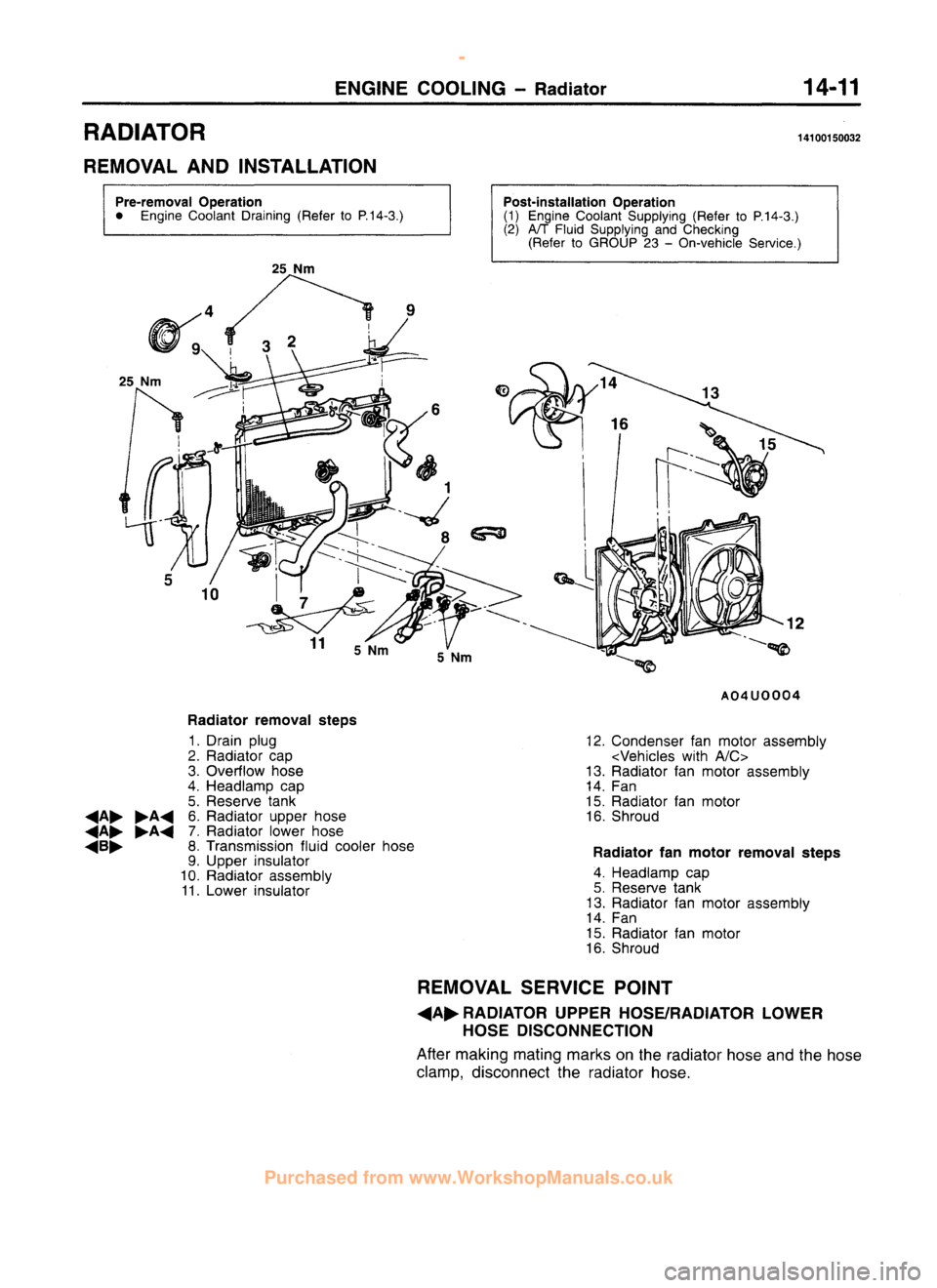 MITSUBISHI CARISMA 1995  Workshop Manual 
 
www.WorkshopManuals.co.uk

 
Purchased from www.WorkshopManuals.co.uk 