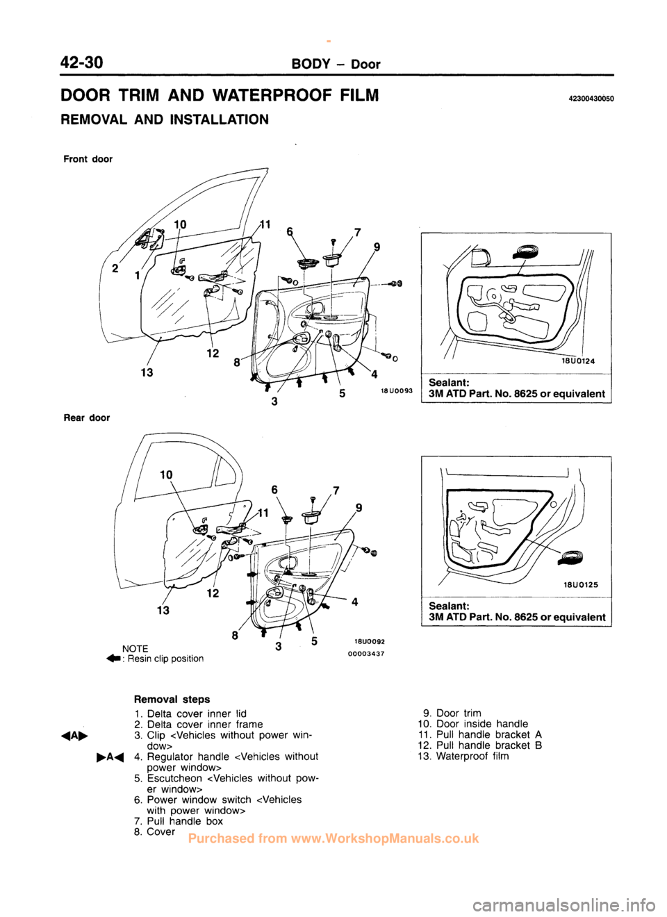 MITSUBISHI CARISMA 1995  Workshop Manual 
 
www.WorkshopManuals.co.uk

 
Purchased from www.WorkshopManuals.co.uk 