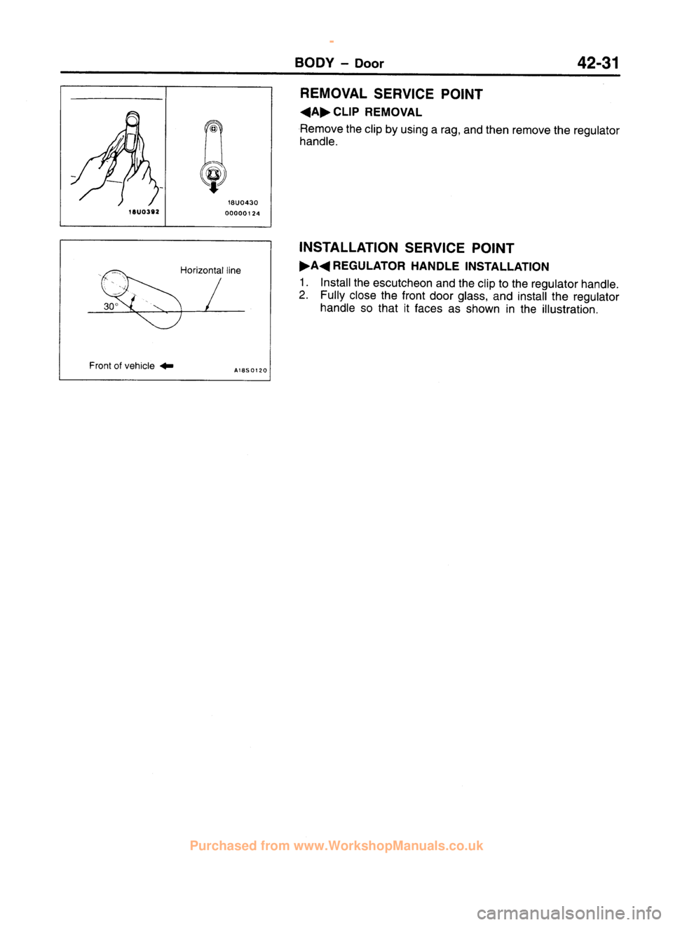 MITSUBISHI CARISMA 1995  Workshop Manual 
 
www.WorkshopManuals.co.uk

 
Purchased from www.WorkshopManuals.co.uk 