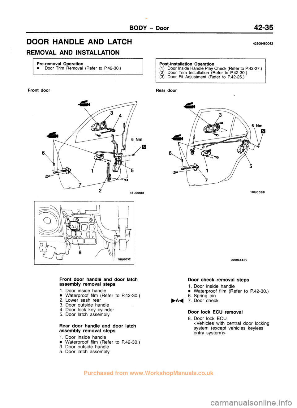 MITSUBISHI CARISMA 1995  Workshop Manual 
 
www.WorkshopManuals.co.uk

 
Purchased from www.WorkshopManuals.co.uk 