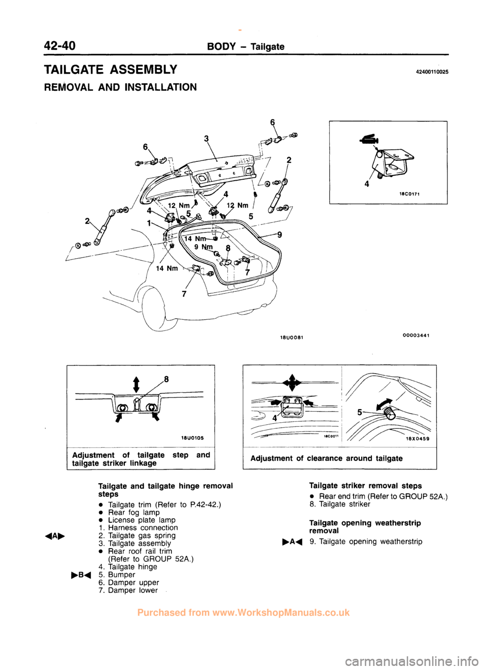 MITSUBISHI CARISMA 1995  Workshop Manual 
 
www.WorkshopManuals.co.uk

 
Purchased from www.WorkshopManuals.co.uk 