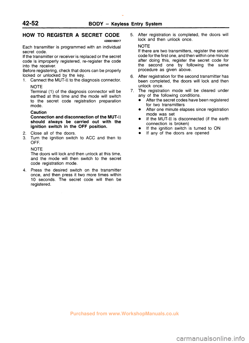 MITSUBISHI CARISMA 1995  Workshop Manual 
 
www.WorkshopManuals.co.uk

 
Purchased from www.WorkshopManuals.co.uk 