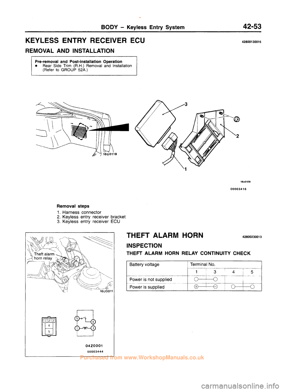 MITSUBISHI CARISMA 1995  Workshop Manual 
 
www.WorkshopManuals.co.uk

 
Purchased from www.WorkshopManuals.co.uk 