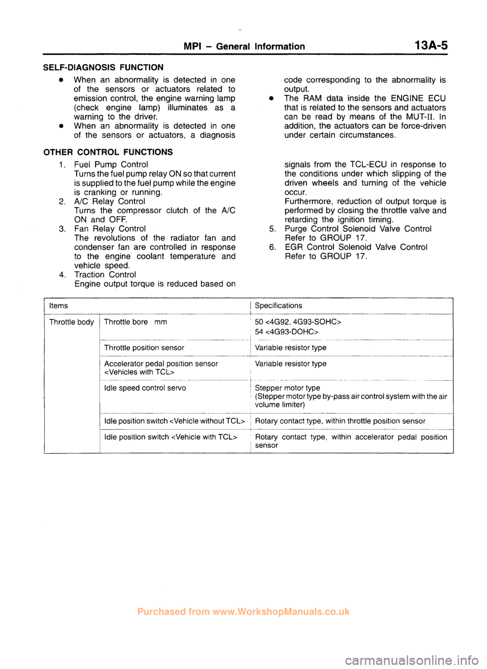 MITSUBISHI CARISMA 1995  Workshop Manual 
 
www.WorkshopManuals.co.uk

 
Purchased from www.WorkshopManuals.co.uk 