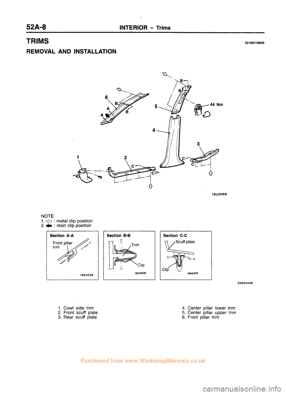 MITSUBISHI CARISMA 1995  Workshop Manual 
 
www.WorkshopManuals.co.uk

 
Purchased from www.WorkshopManuals.co.uk 