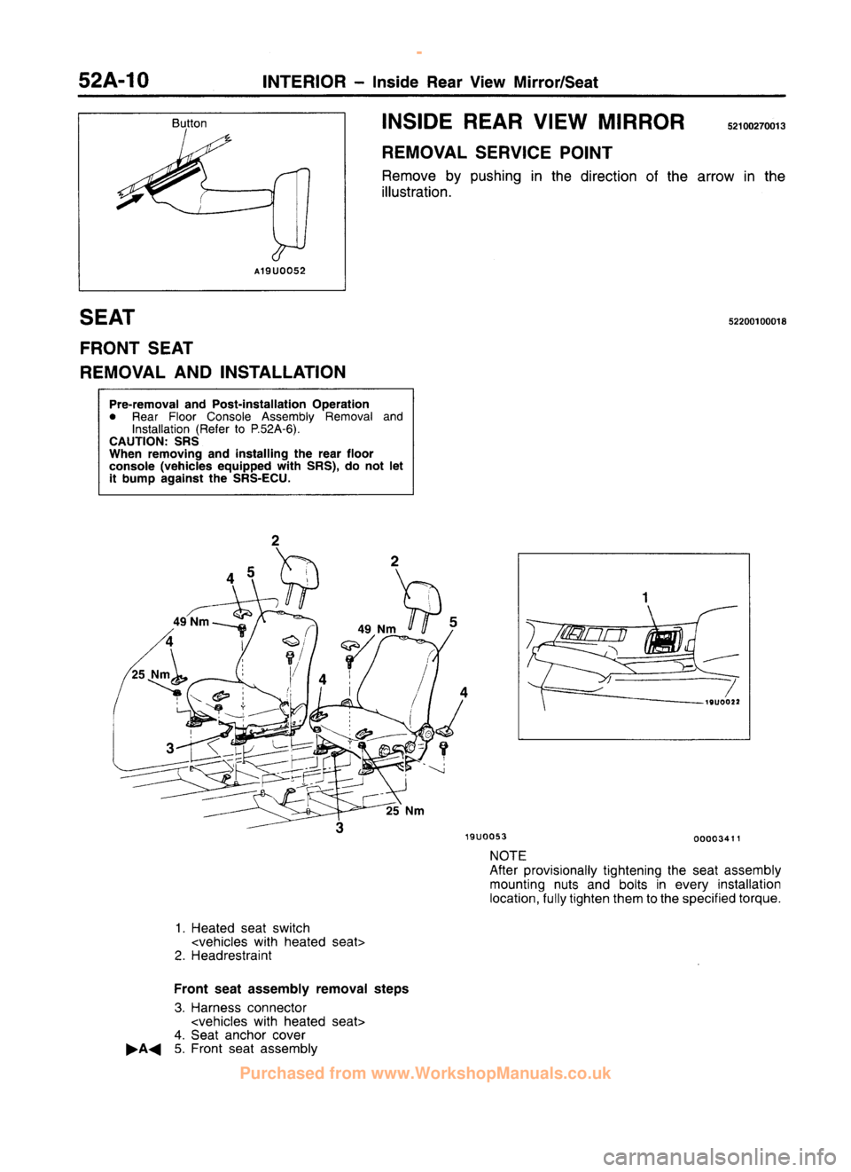MITSUBISHI CARISMA 1995  Workshop Manual 
 
www.WorkshopManuals.co.uk

 
Purchased from www.WorkshopManuals.co.uk 