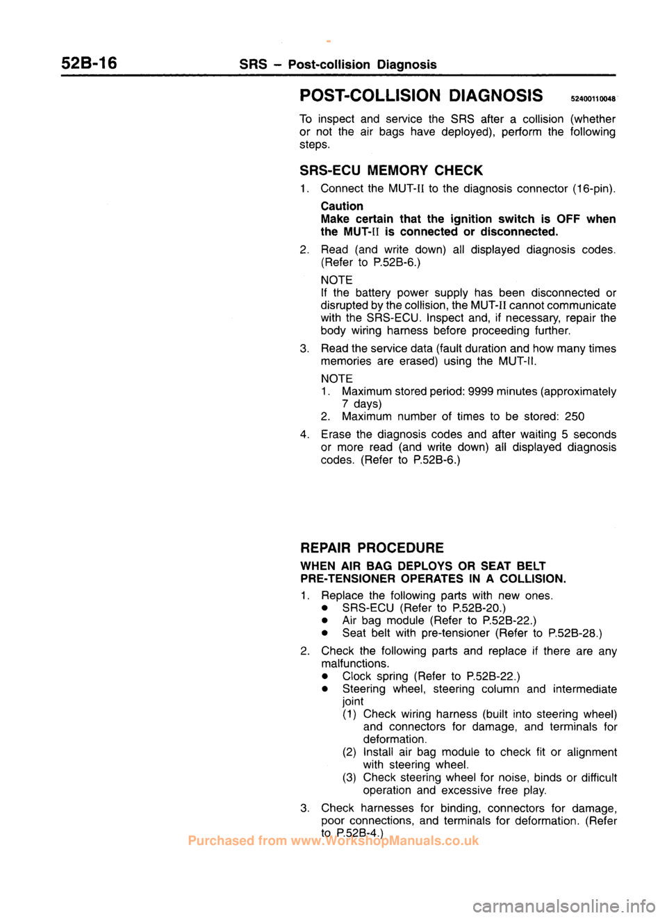 MITSUBISHI CARISMA 1995  Workshop Manual 
 
www.WorkshopManuals.co.uk

 
Purchased from www.WorkshopManuals.co.uk 