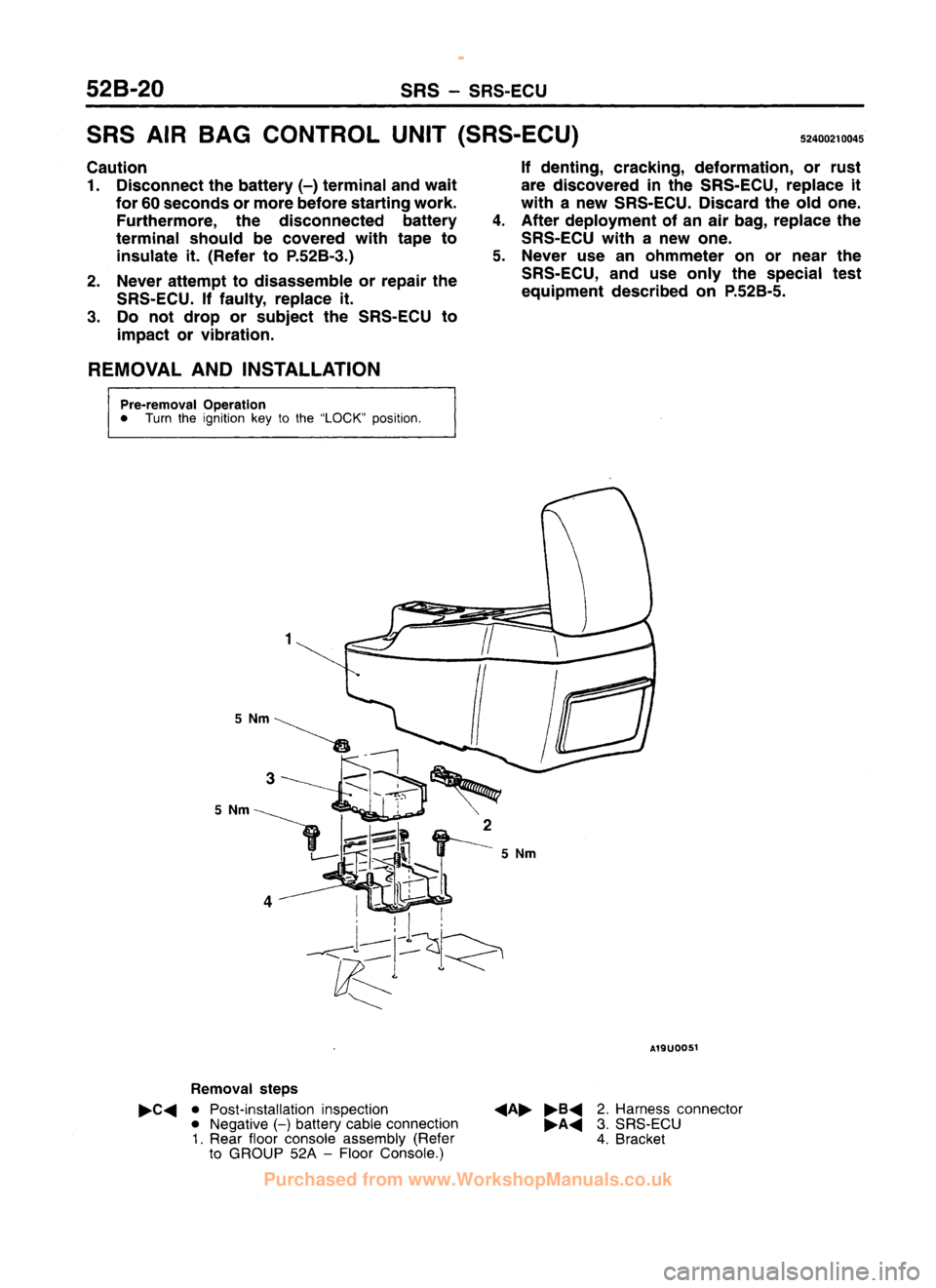 MITSUBISHI CARISMA 1995  Workshop Manual 
 
www.WorkshopManuals.co.uk

 
Purchased from www.WorkshopManuals.co.uk 