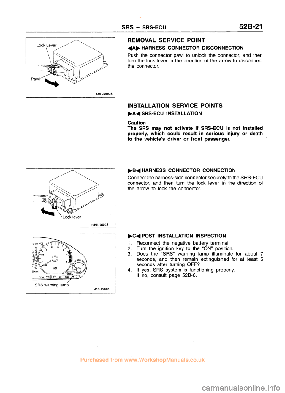 MITSUBISHI CARISMA 1995  Workshop Manual 
 
www.WorkshopManuals.co.uk

 
Purchased from www.WorkshopManuals.co.uk 