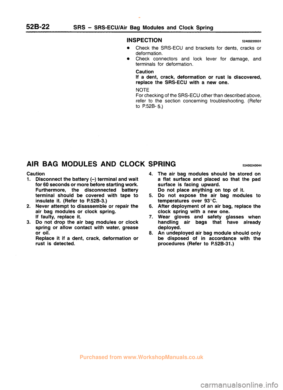 MITSUBISHI CARISMA 1995  Workshop Manual 
 
www.WorkshopManuals.co.uk

 
Purchased from www.WorkshopManuals.co.uk 