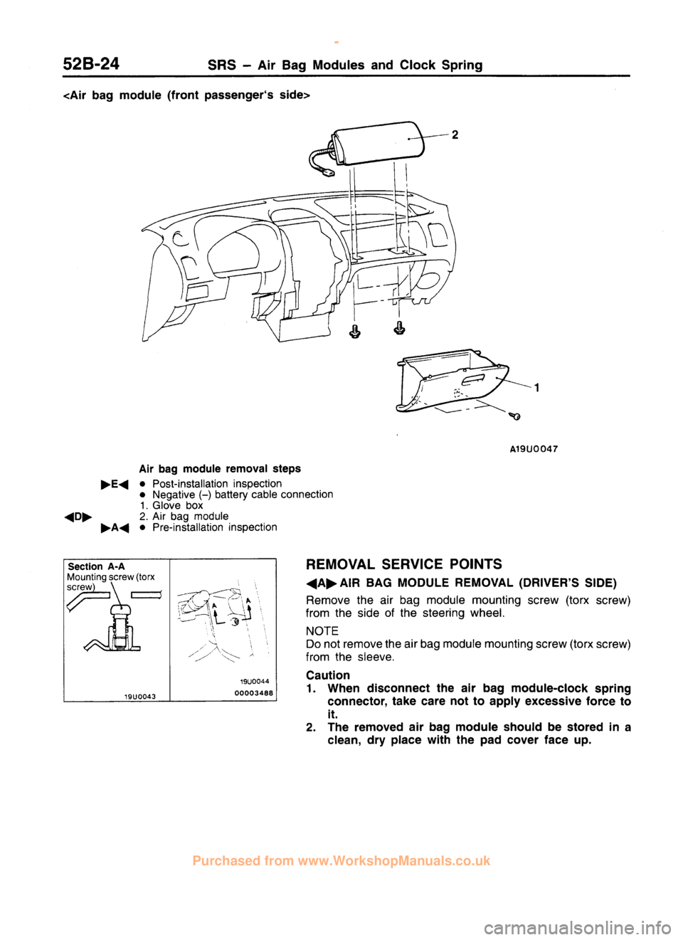 MITSUBISHI CARISMA 1995  Workshop Manual 
 
www.WorkshopManuals.co.uk

 
Purchased from www.WorkshopManuals.co.uk 