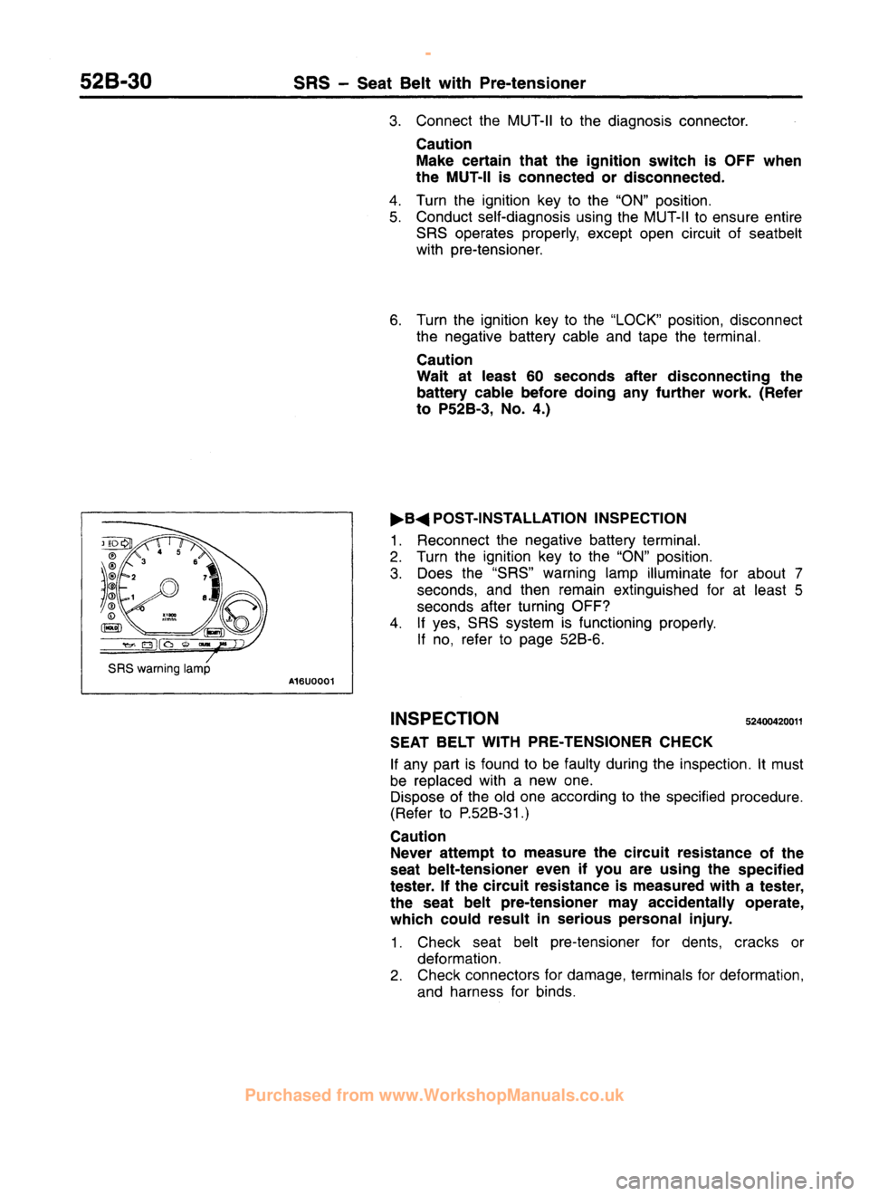 MITSUBISHI CARISMA 1995  Workshop Manual 
 
www.WorkshopManuals.co.uk

 
Purchased from www.WorkshopManuals.co.uk 